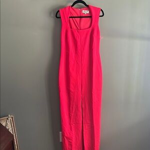 Jewel Badgley Mischka Pink Sleeveless Sheath Maxi Dress